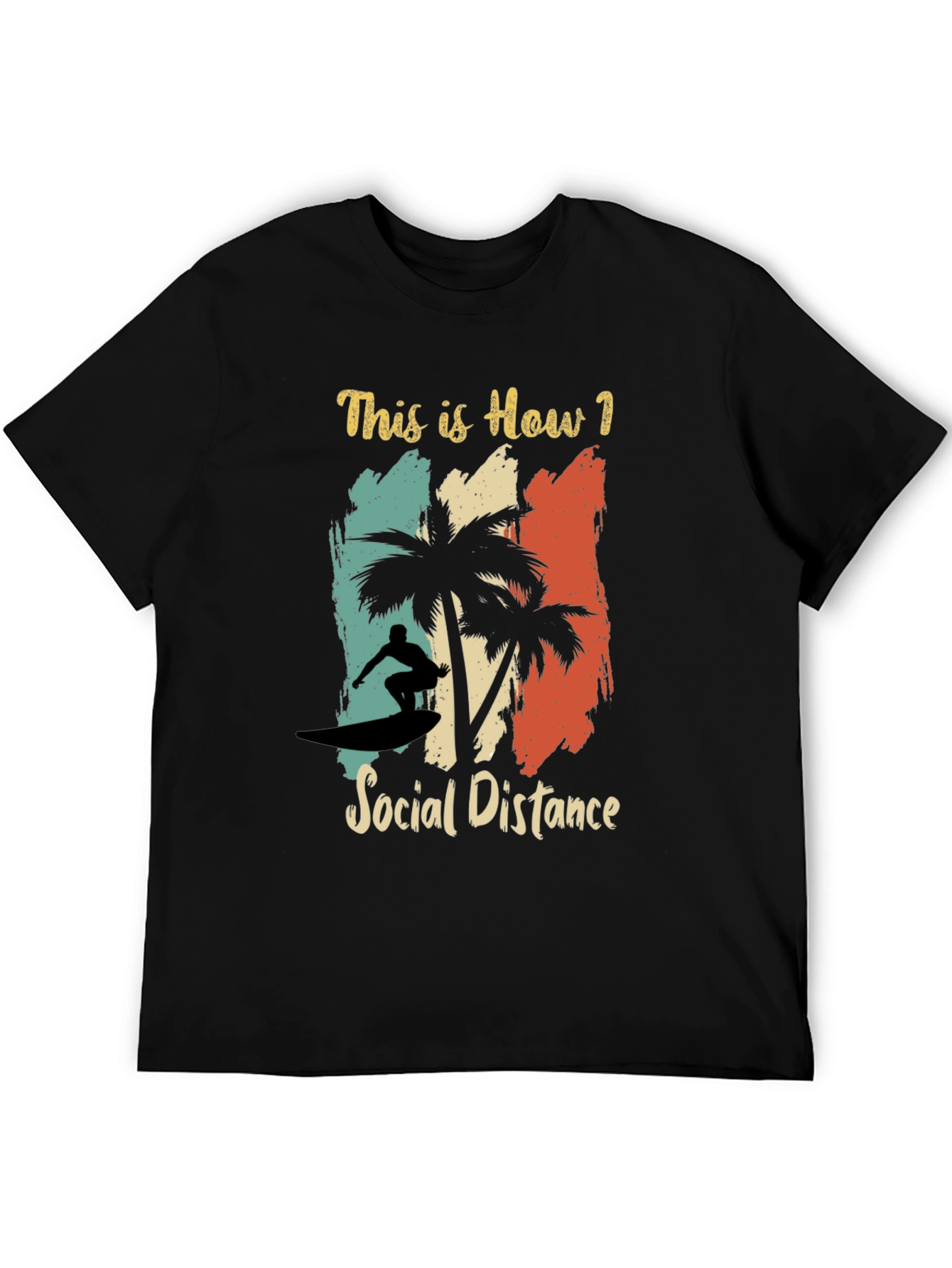 Surfing Social Distance Graphic Tee