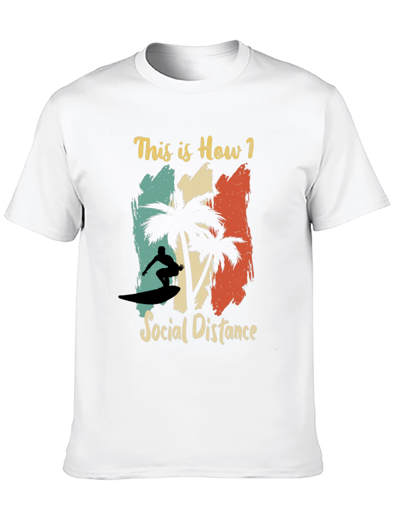Surfing Social Distance Graphic Tee
