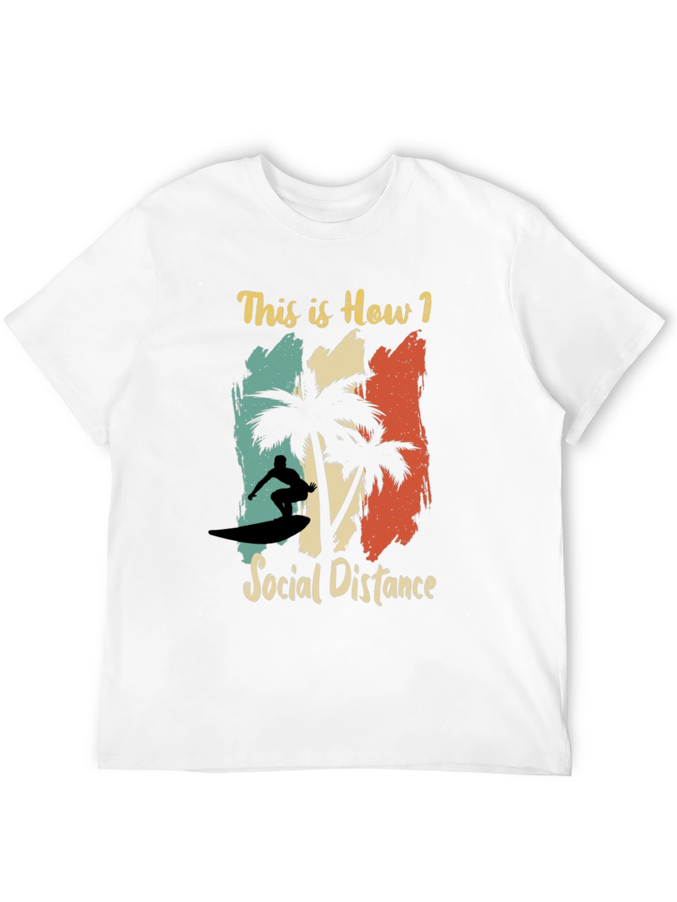 Surfing Social Distance Graphic Tee