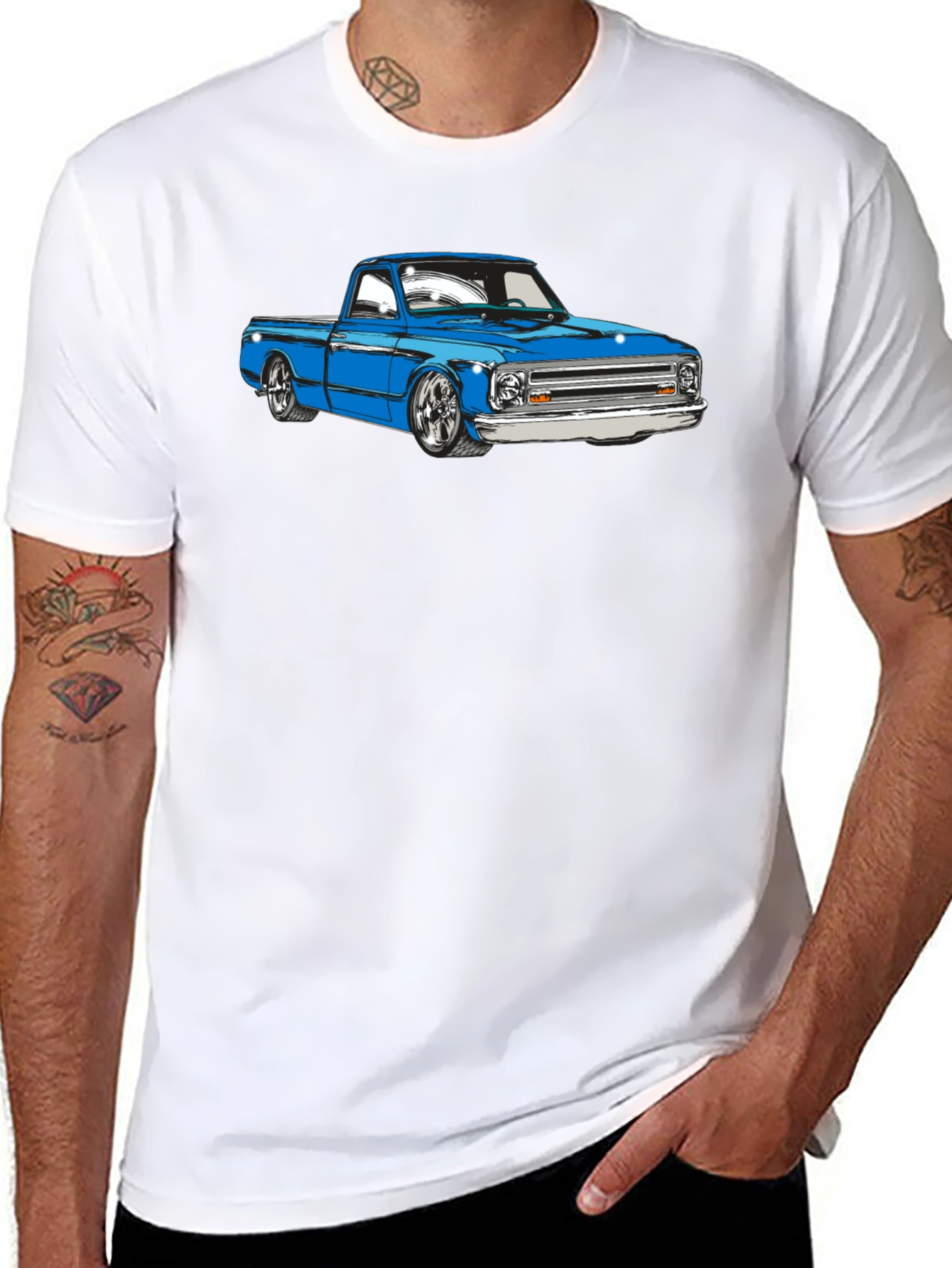 Classic Blue Truck Graphic T-Shirt
