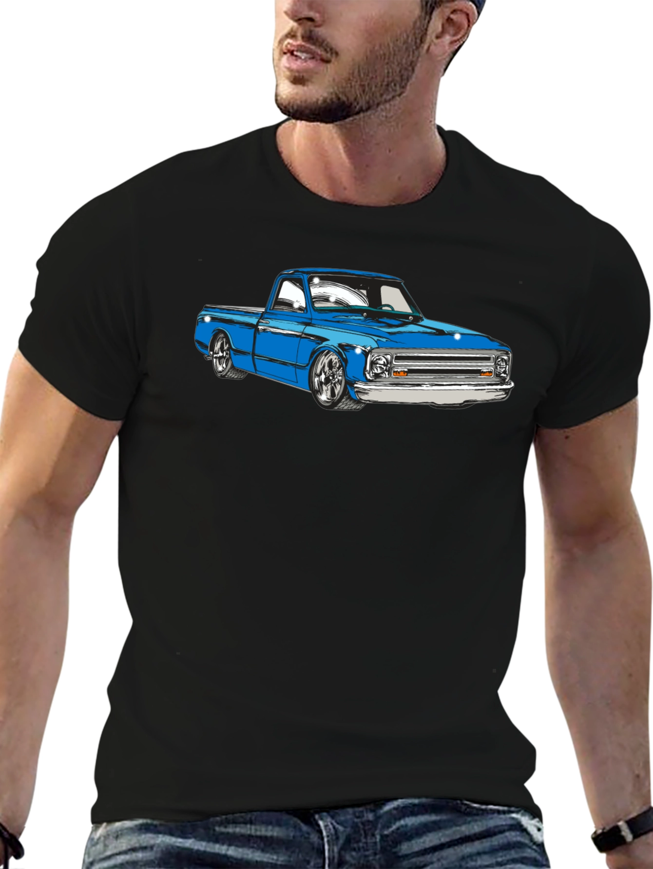 Classic Blue Truck Graphic T-Shirt