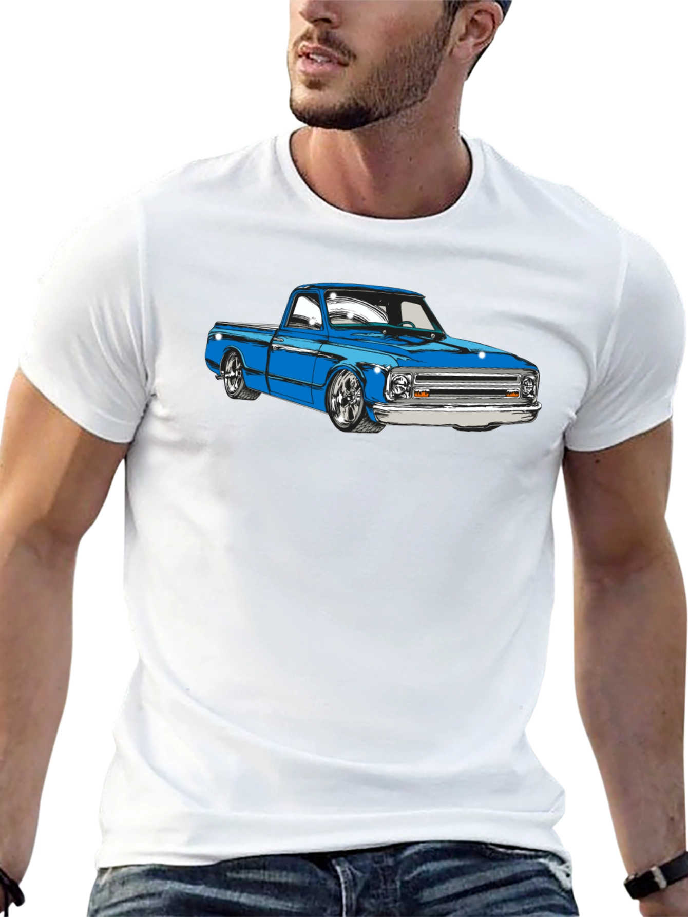 Classic Blue Truck Graphic T-Shirt