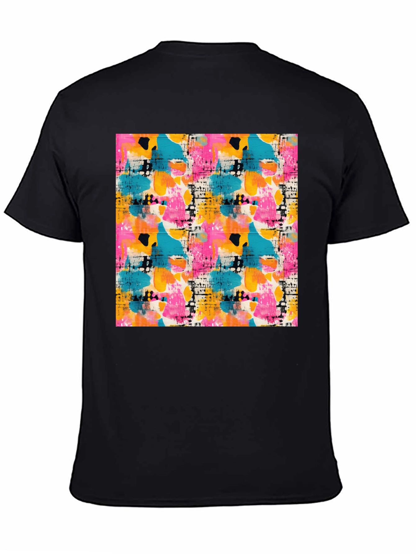 Abstract Art Print Black T-Shirt