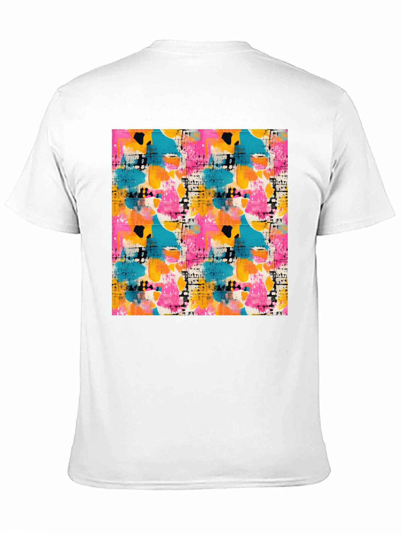 Abstract Art Print Black T-Shirt