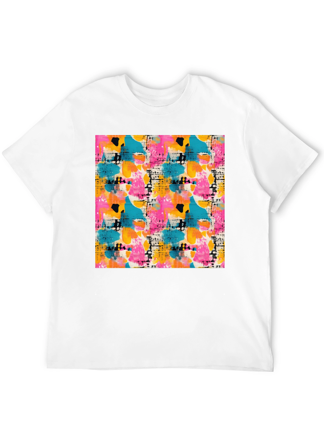Abstract Art Print Black T-Shirt