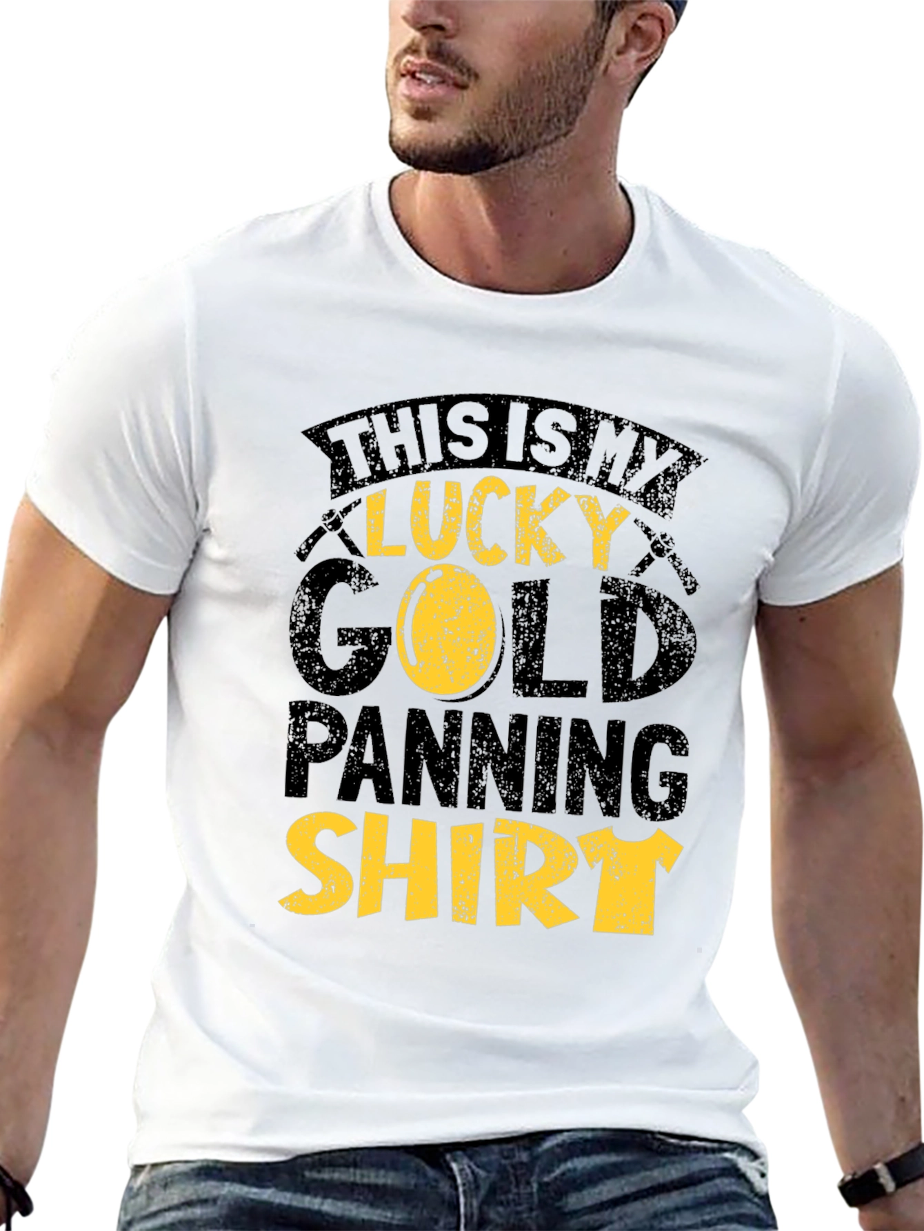 Lucky Gold Panning Shirt - Black Tee