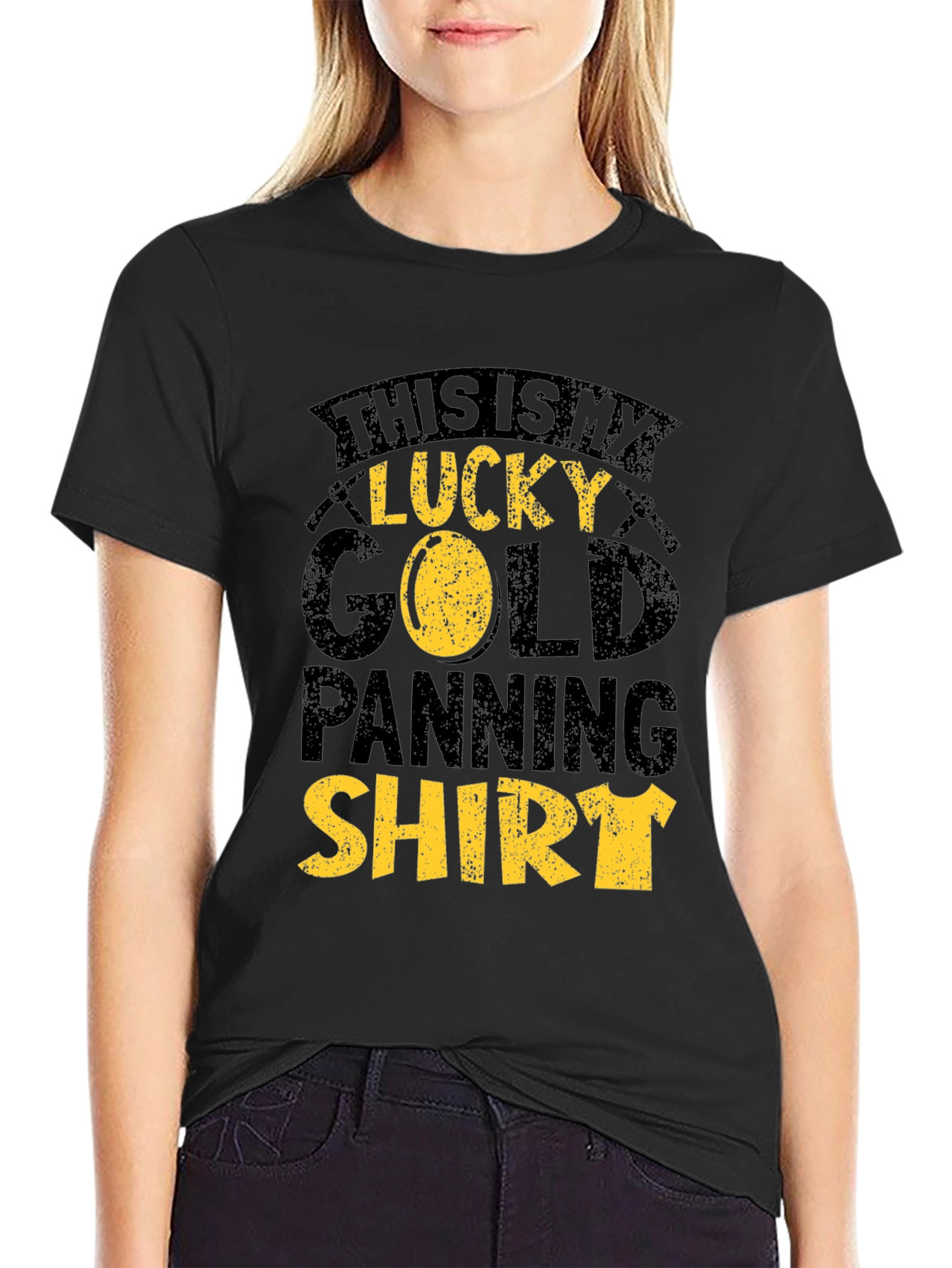Lucky Gold Panning Shirt - Black Tee
