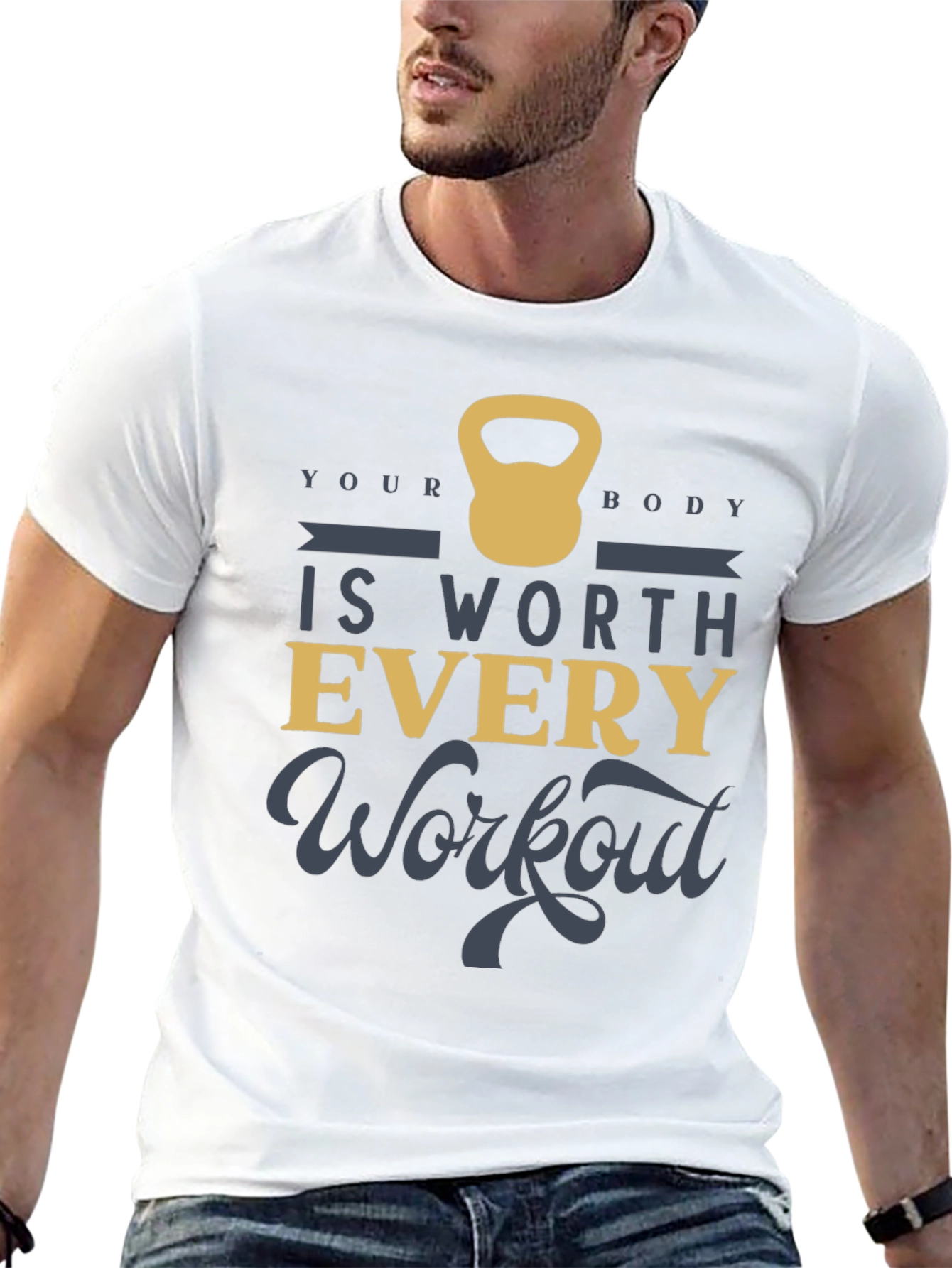 Workout Motivation Black Graphic Tee