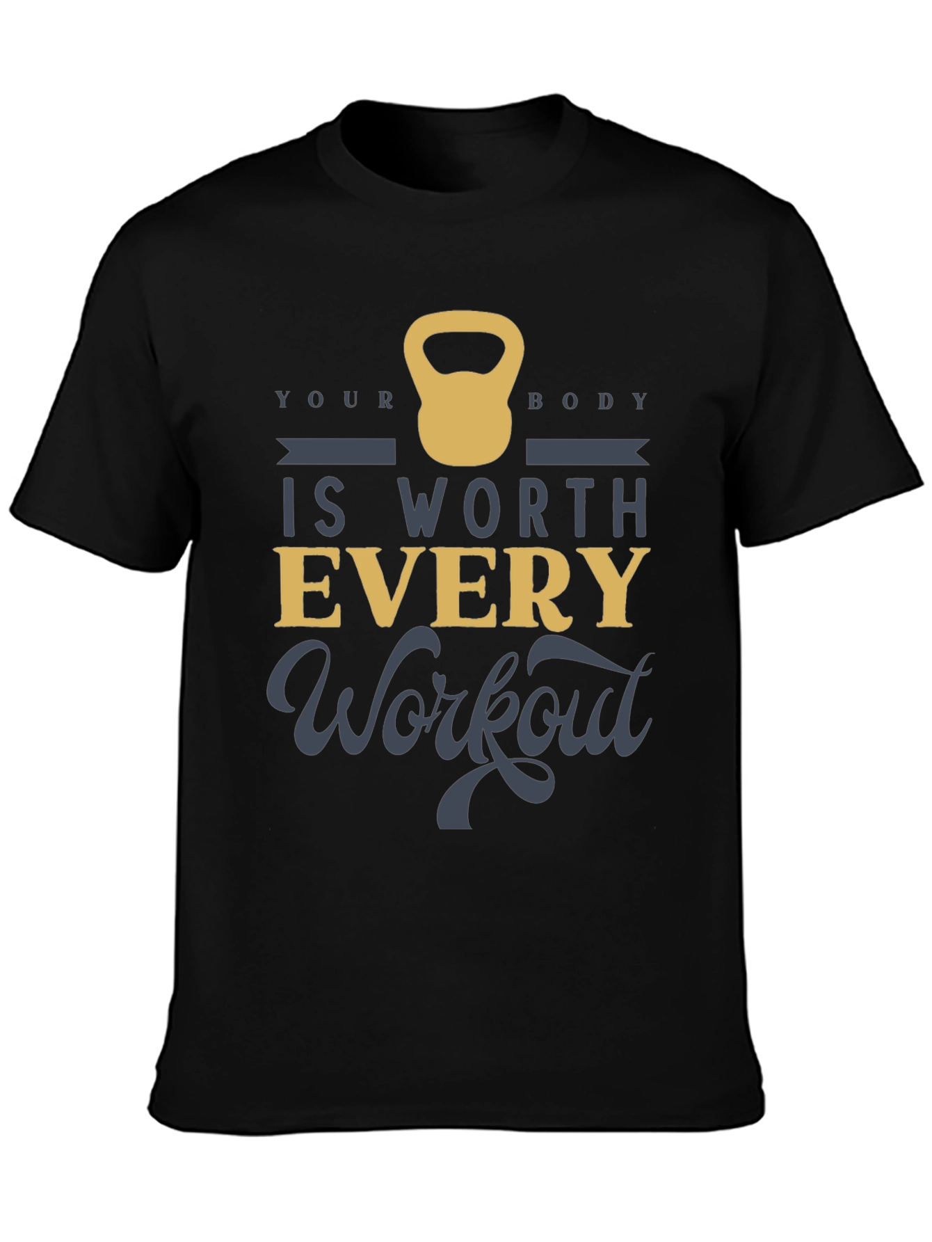 Workout Motivation Black Graphic Tee
