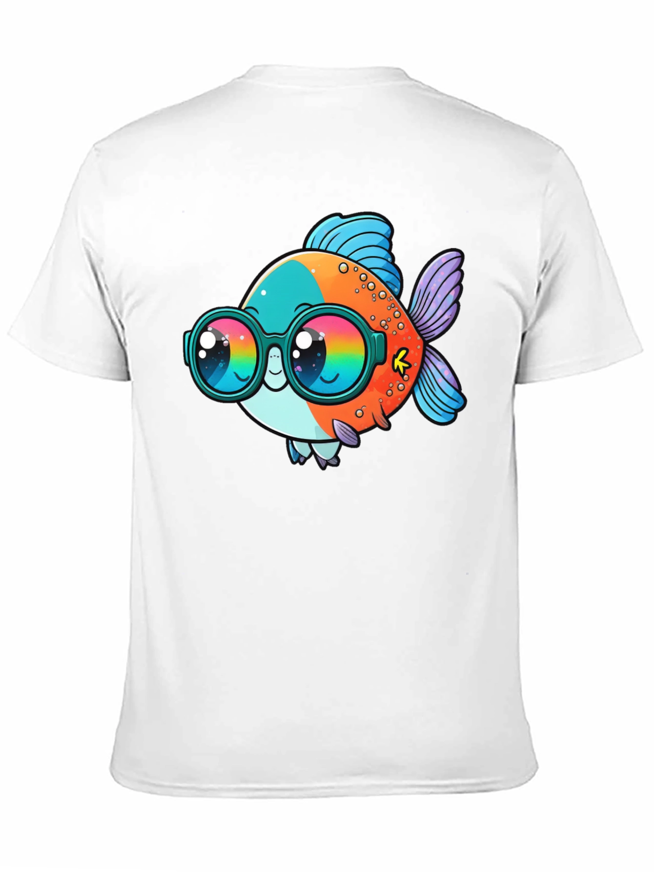Cool Fish Graphic Tee - Black Cotton Comfort