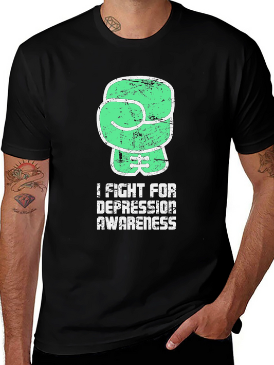 I Fight For Depression Awareness Graphic Tee