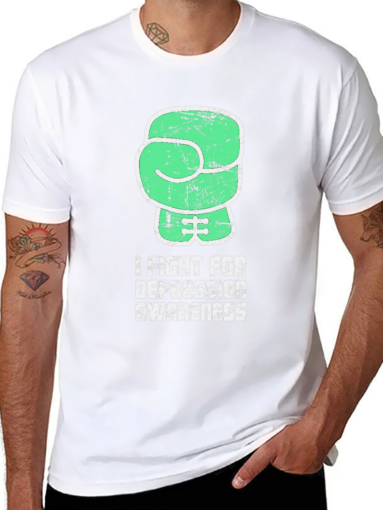I Fight For Depression Awareness Graphic Tee