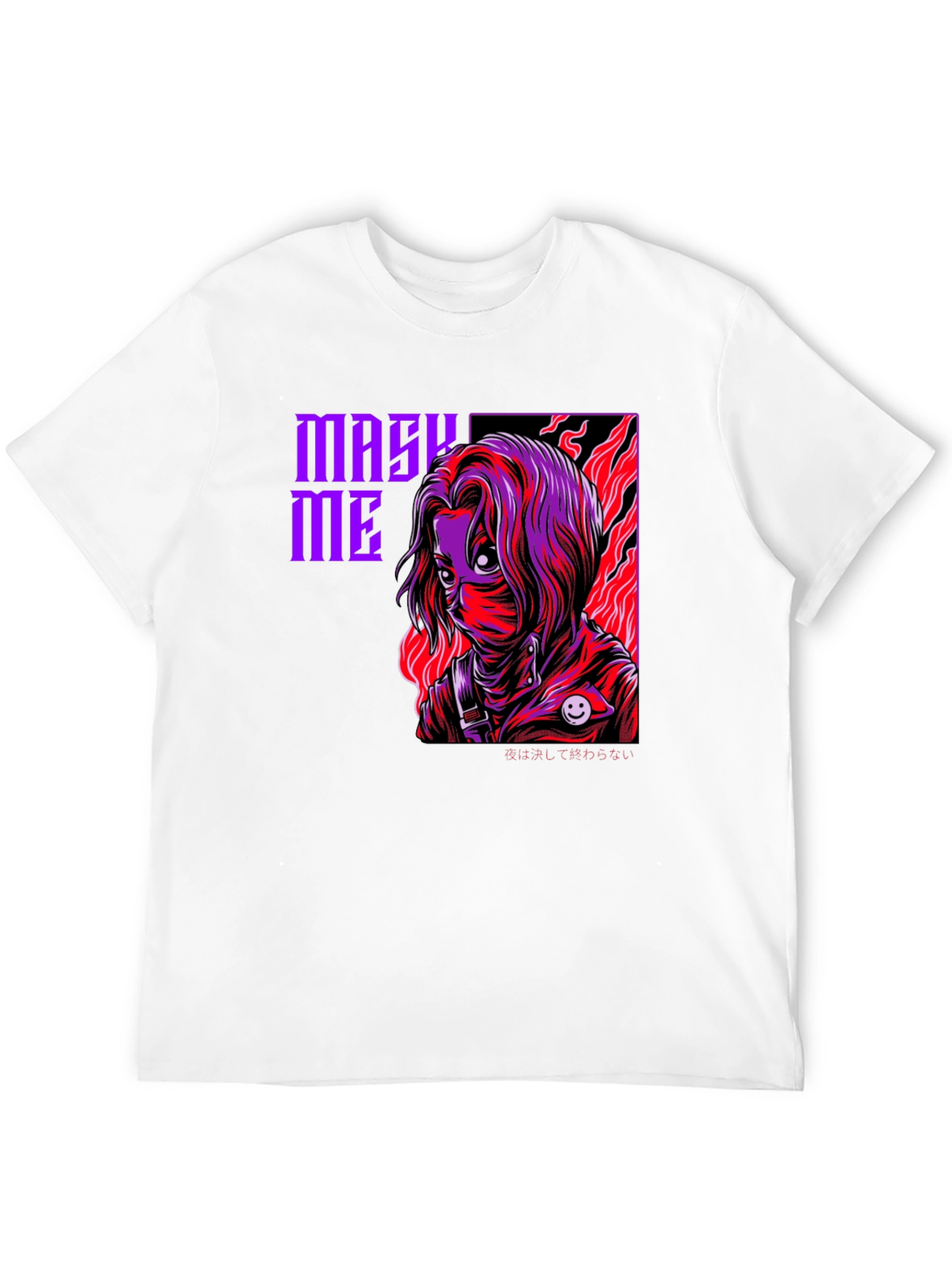 Mask Me Graphic Tee - Anime Inspired Design