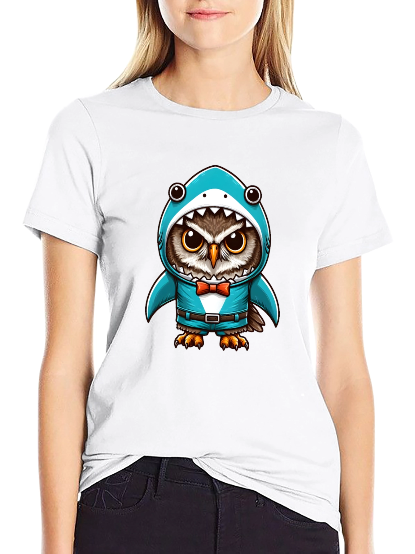 Owl Shark Costume Graphic Tee