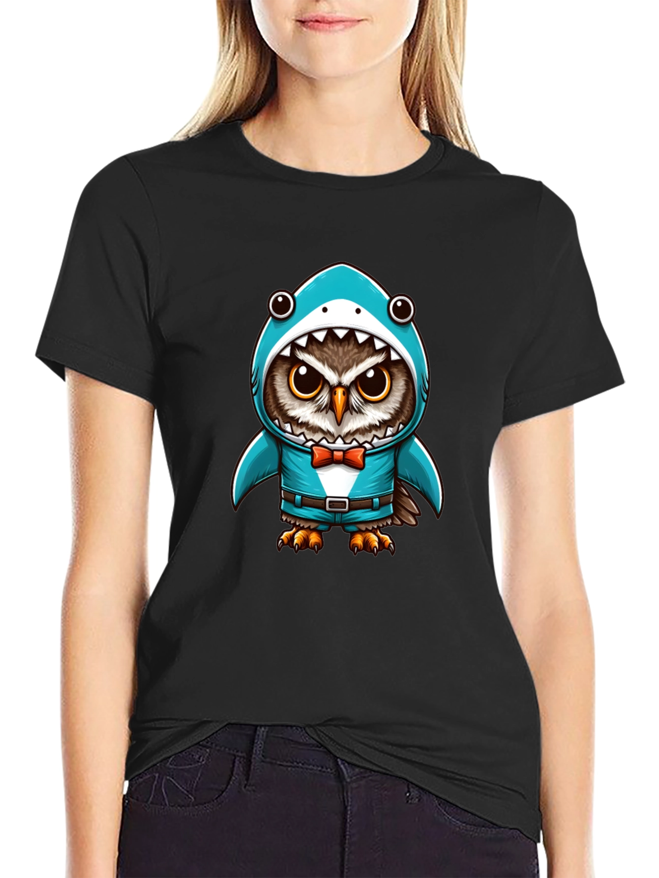 Owl Shark Costume Graphic Tee