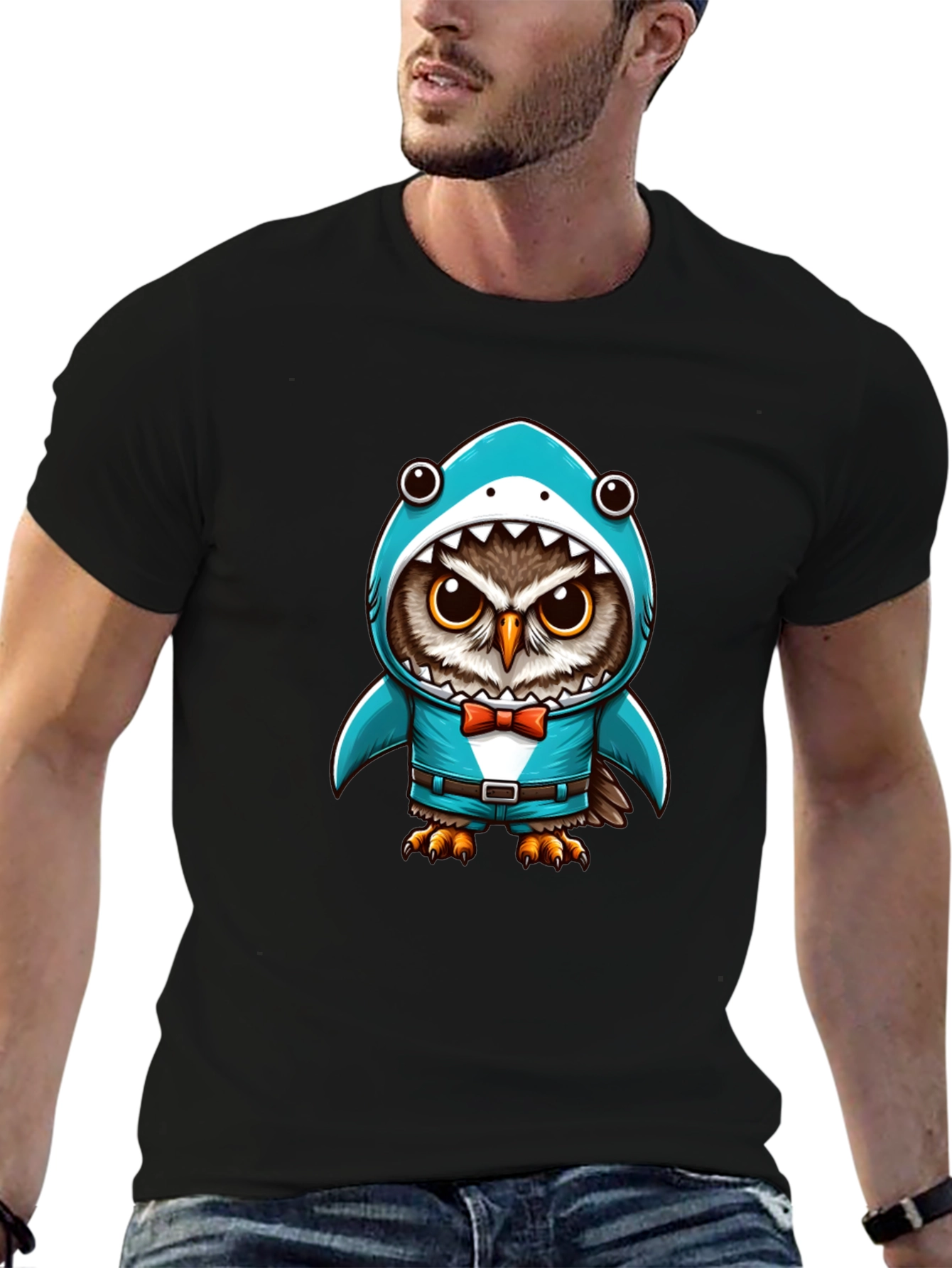 Owl Shark Costume Graphic Tee