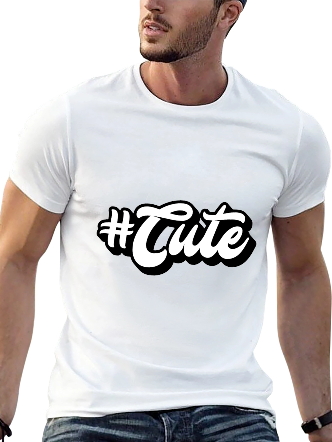 #Cute Graphic T-Shirt - Stylish Black Tee