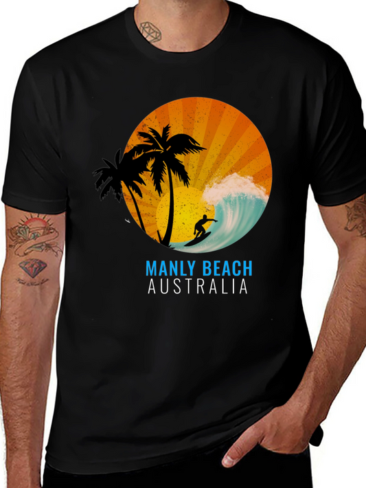 Manly Beach Australia Graphic T-Shirt