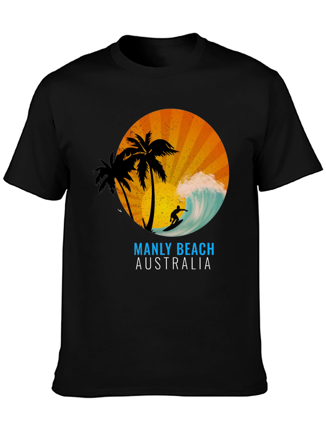 Manly Beach Australia Graphic T-Shirt