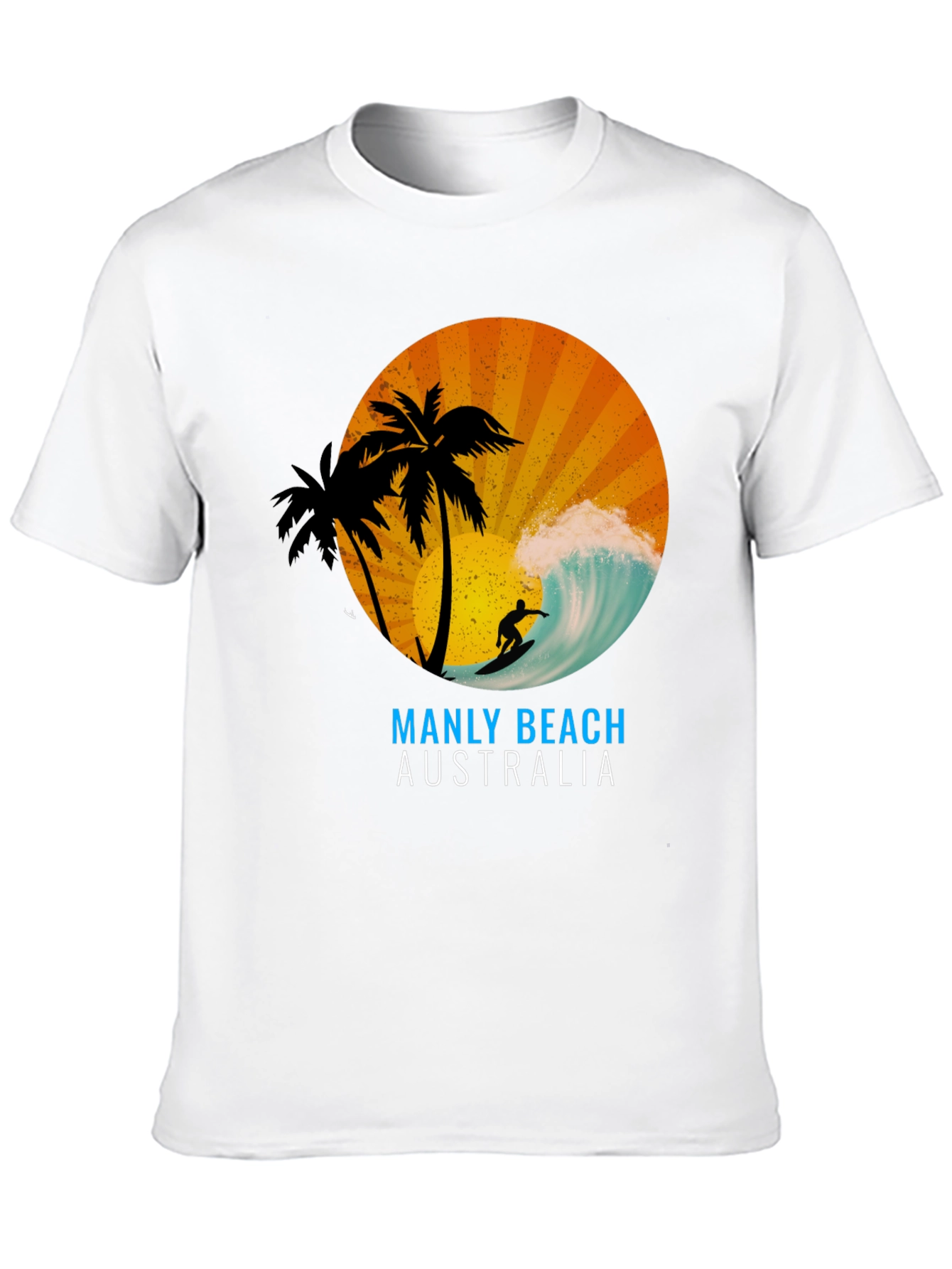 Manly Beach Australia Graphic T-Shirt