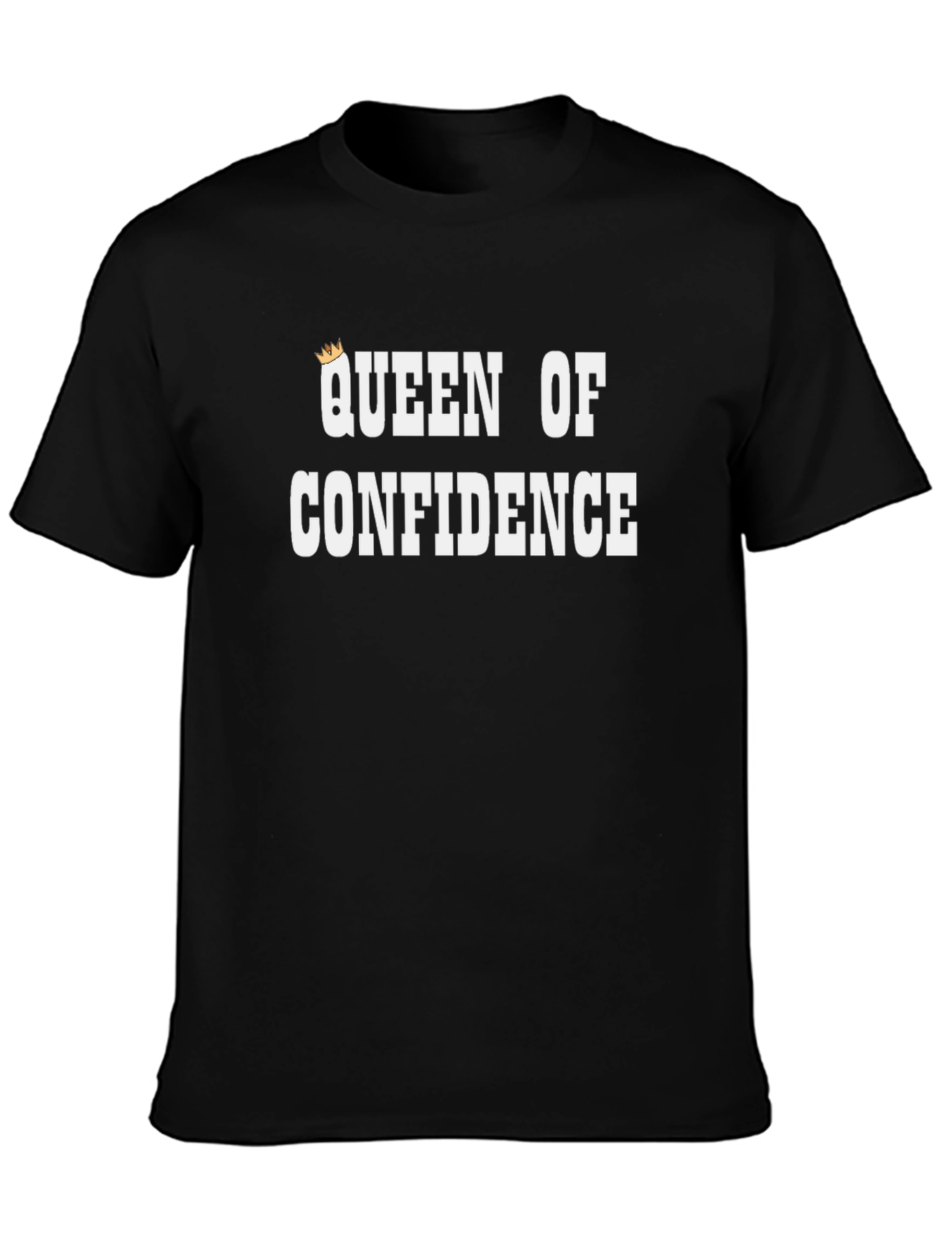 Queen of Confidence Black Graphic T-Shirt