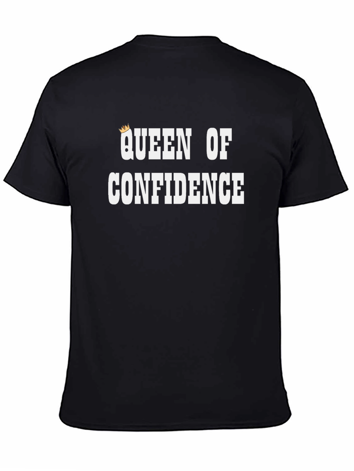 Queen of Confidence Black Graphic T-Shirt