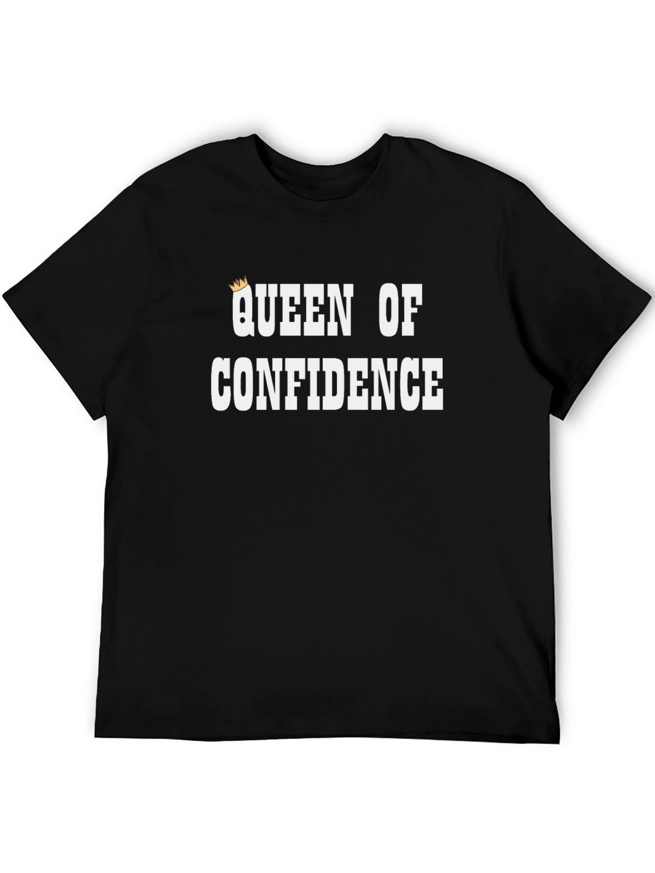 Queen of Confidence Black Graphic T-Shirt