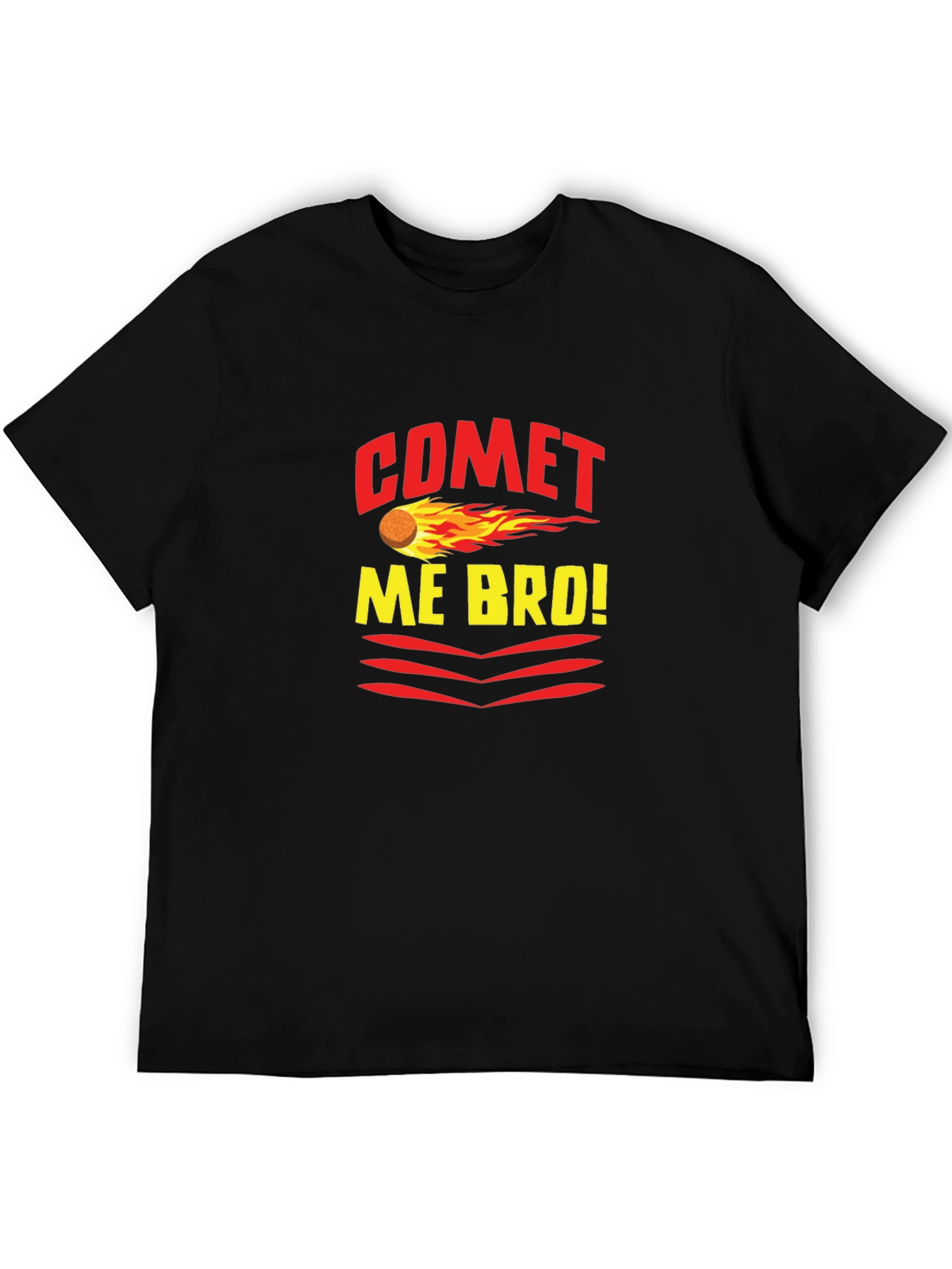 Comet Me Bro! Graphic Tee - Trendy Black T-Shirt