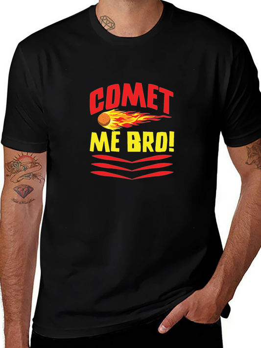 Comet Me Bro! Graphic Tee - Trendy Black T-Shirt