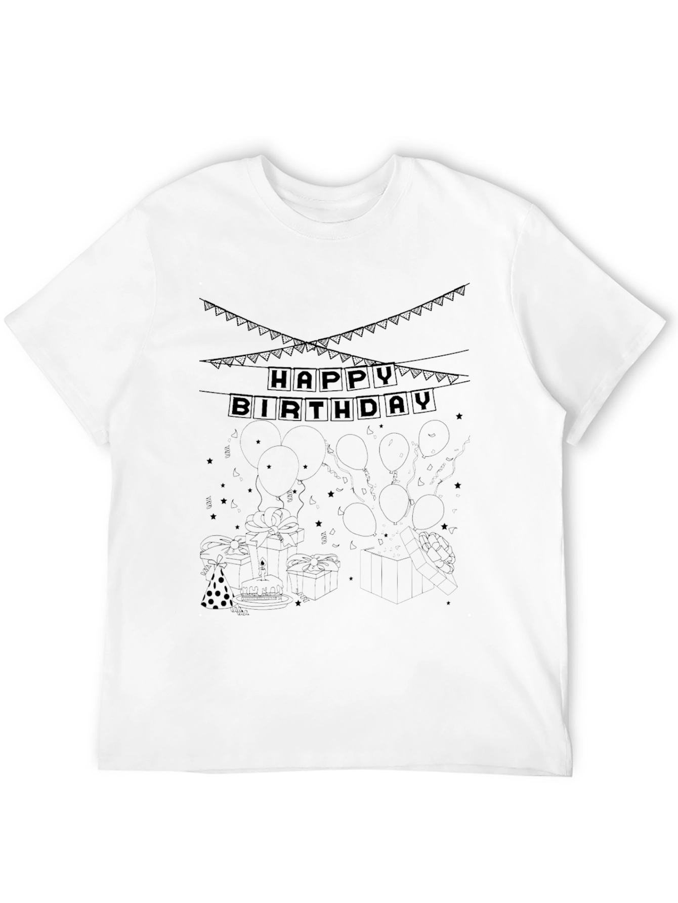 Happy Birthday Graphic T-Shirt - Black