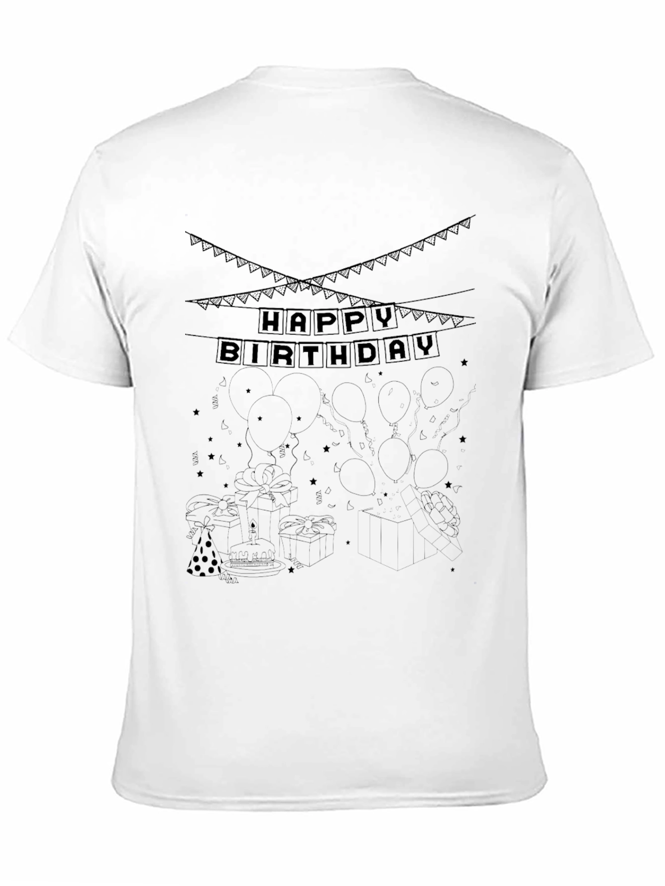Happy Birthday Graphic T-Shirt - Black