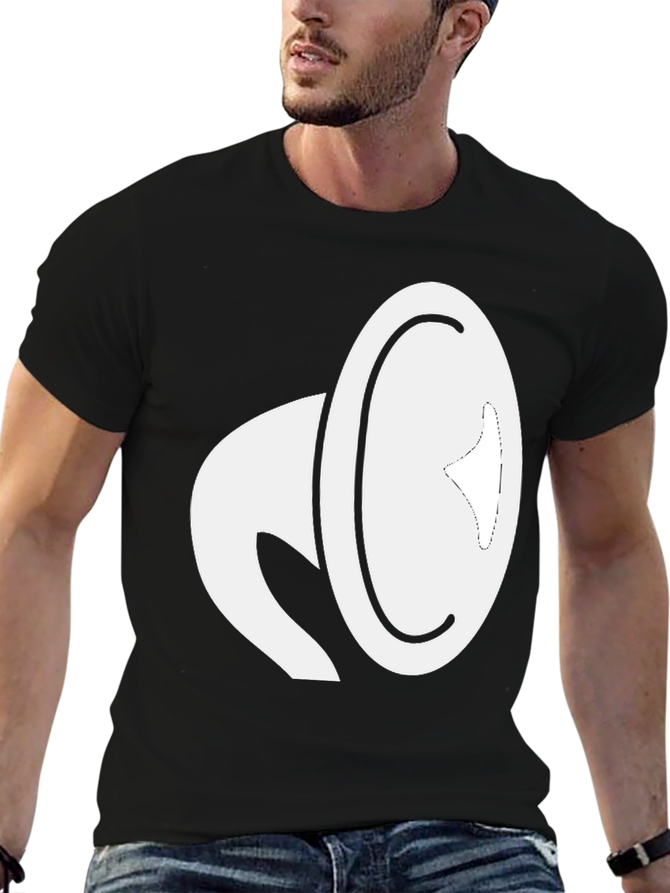 Cool Graphic Tee - White Megaphone Design