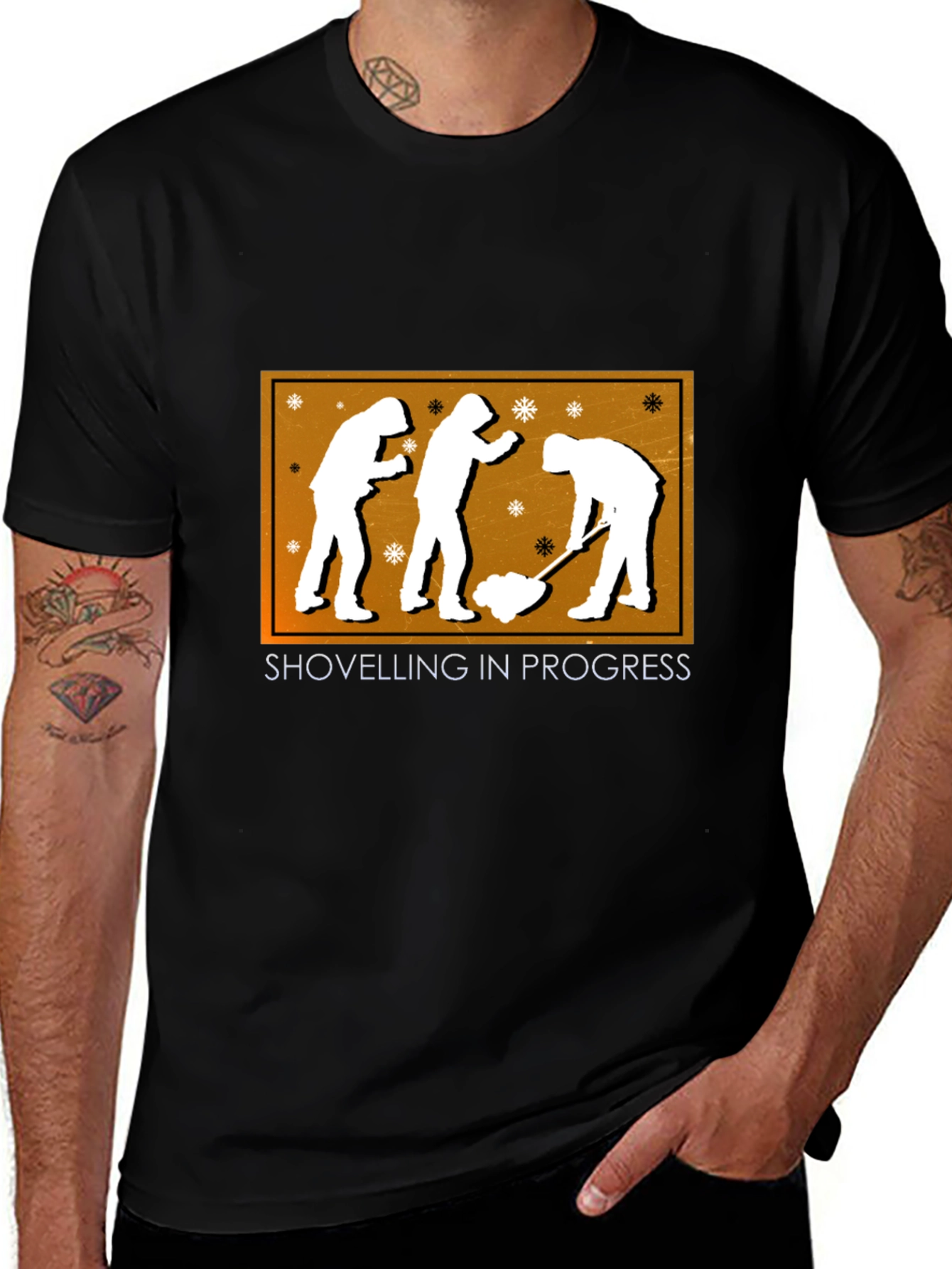 Shovelling in Progress Graphic Tee - Black
