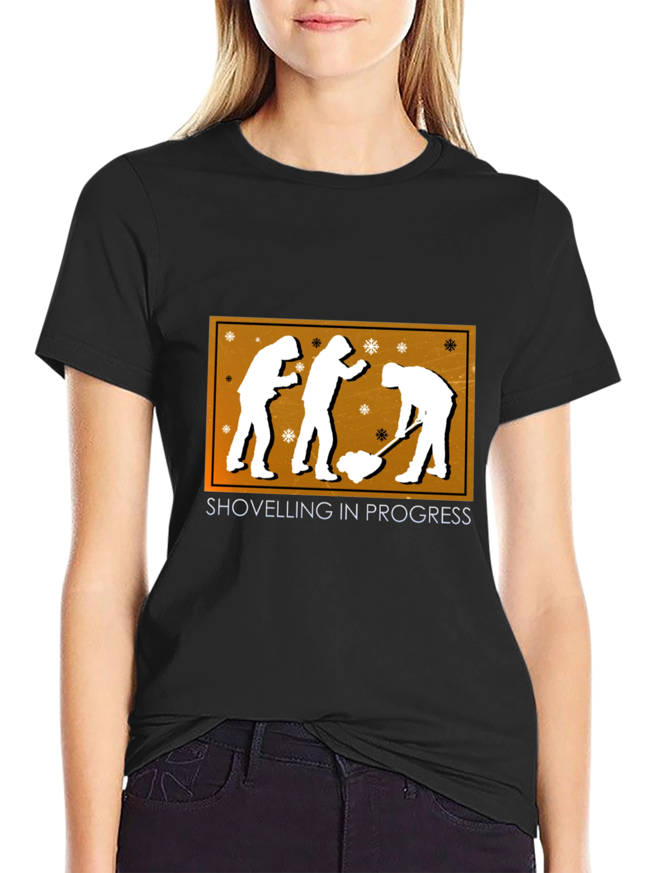 Shovelling in Progress Graphic Tee - Black