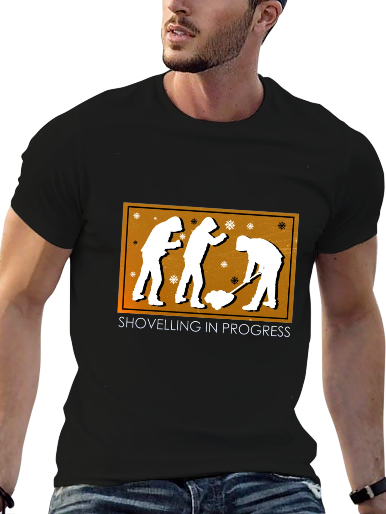 Shovelling in Progress Graphic Tee - Black