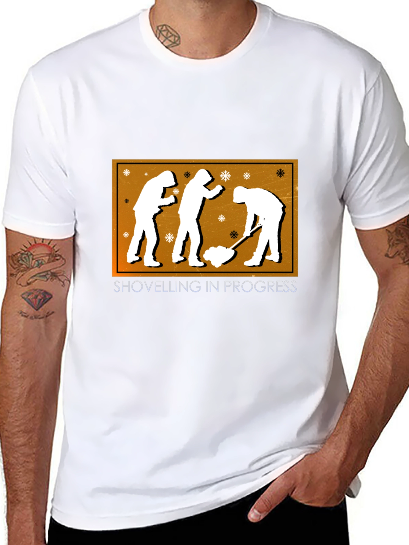 Shovelling in Progress Graphic Tee - Black