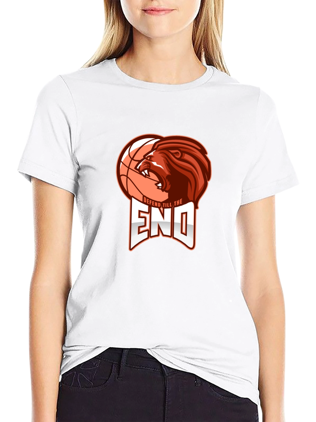 Defend Till the End Lion Basketball Graphic Tee
