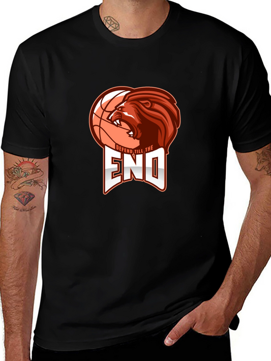 Defend Till the End Lion Basketball Graphic Tee