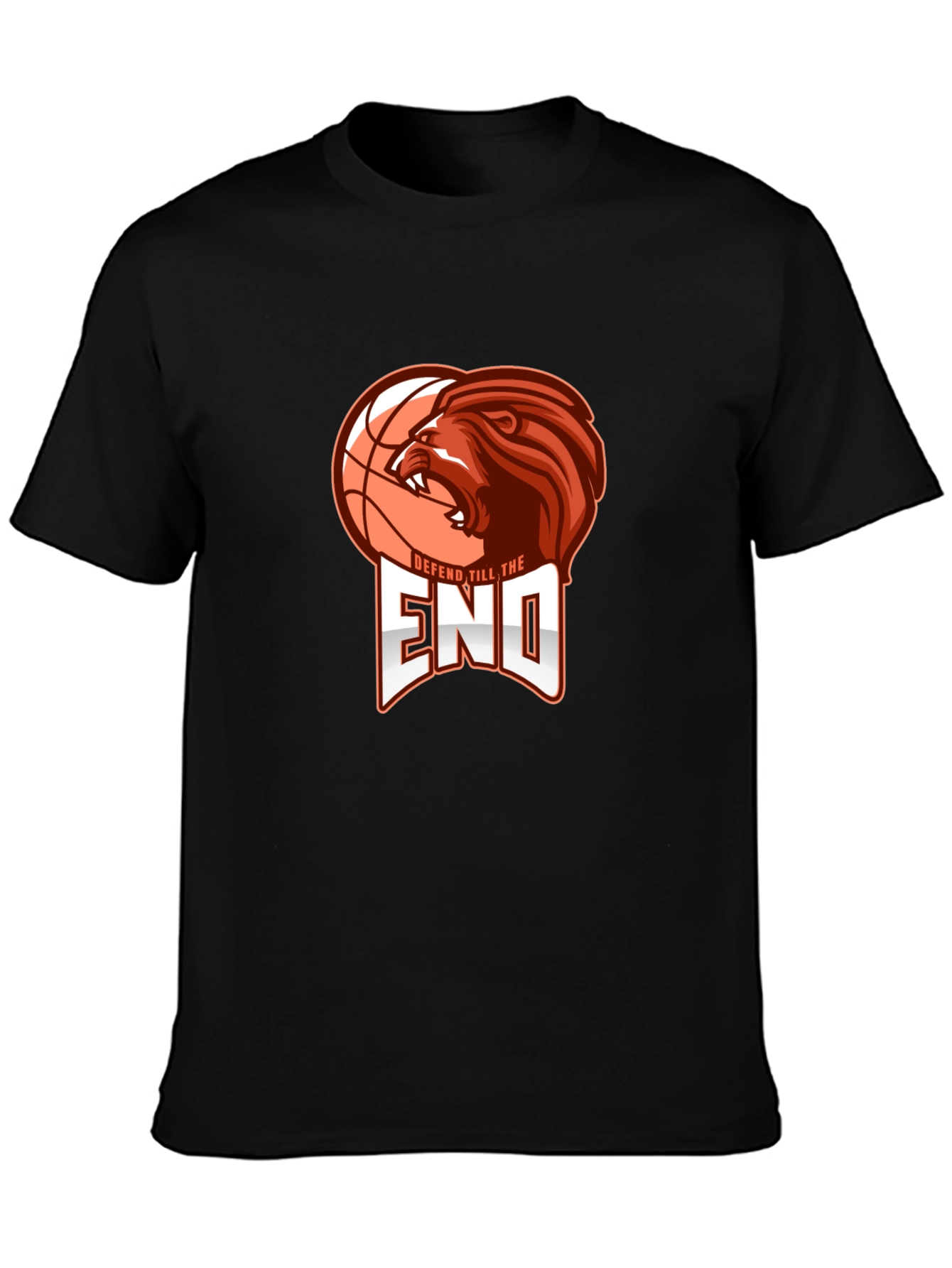 Defend Till the End Lion Basketball Graphic Tee