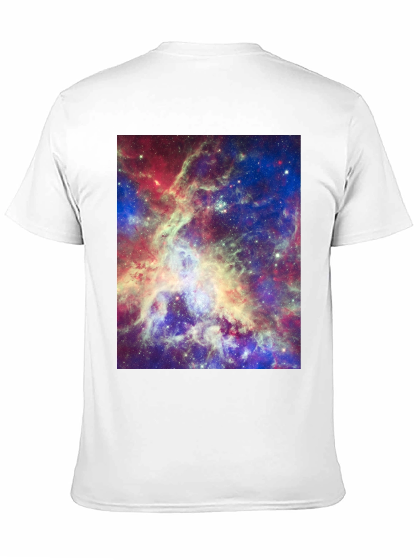Galaxy Print Tee - Mens Black Cotton T-Shirt