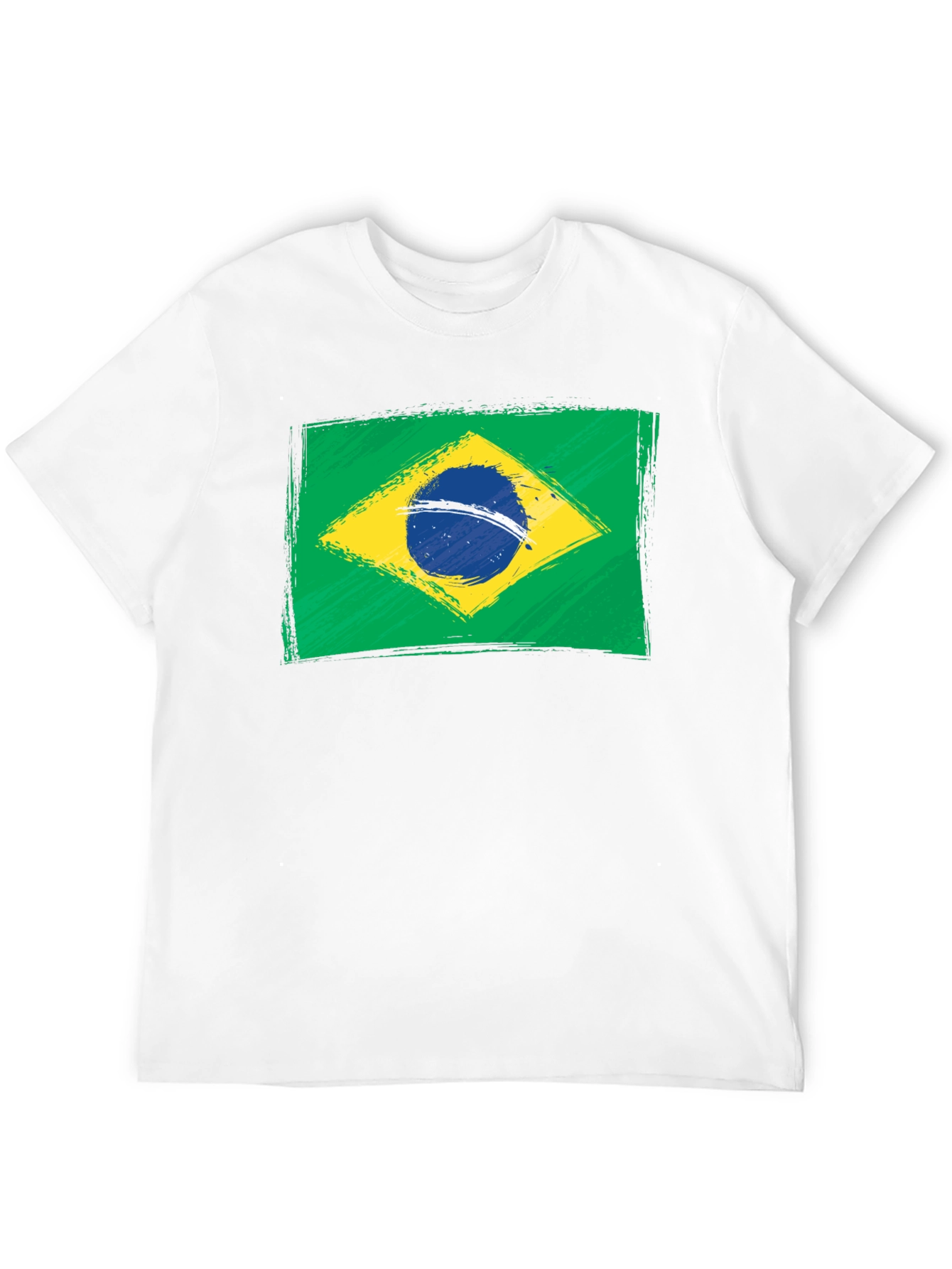 Brazil Flag Graphic T-Shirt - Black
