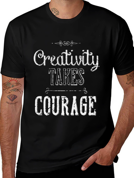 Creativity Takes Courage Black Graphic Tee