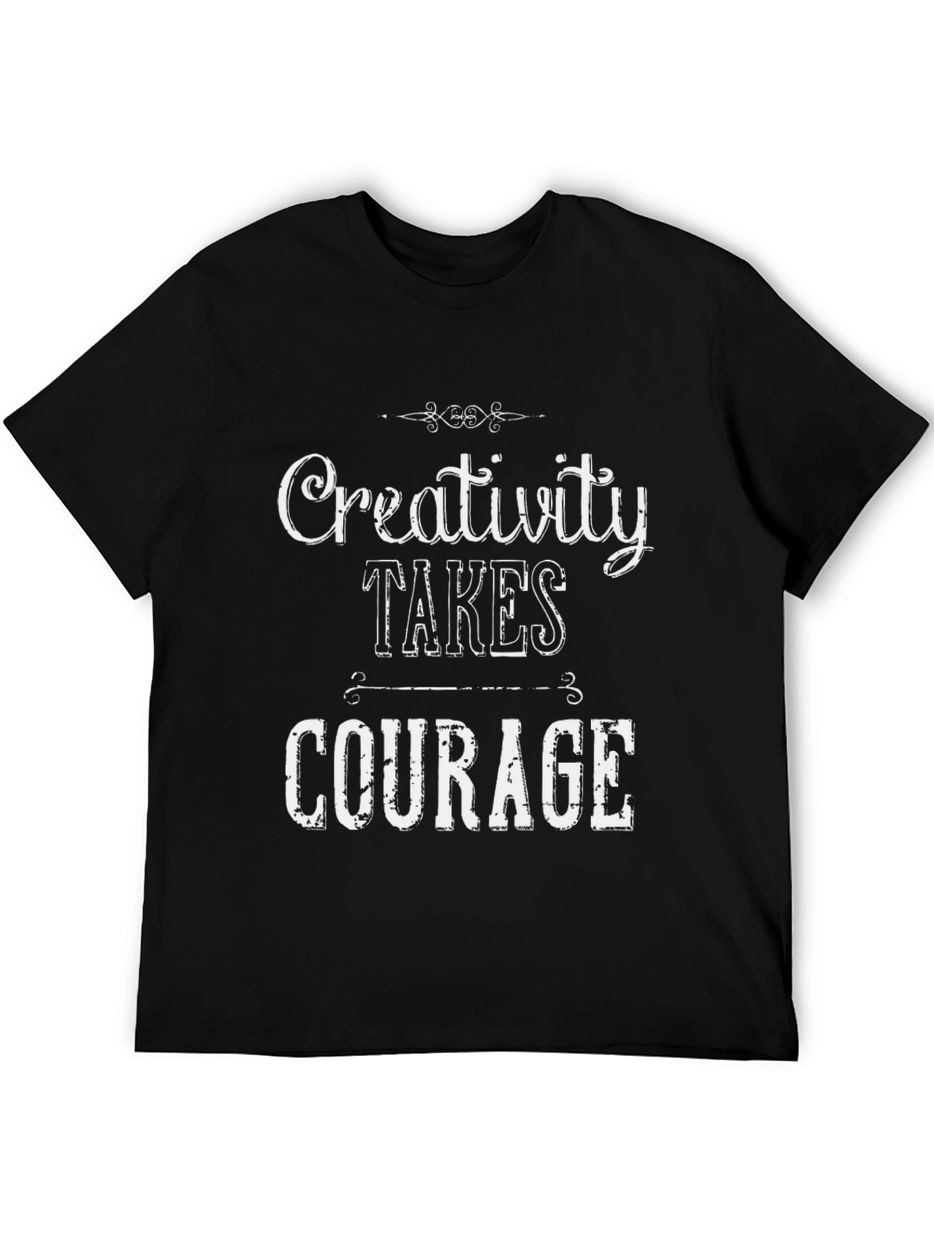 Creativity Takes Courage Black Graphic Tee