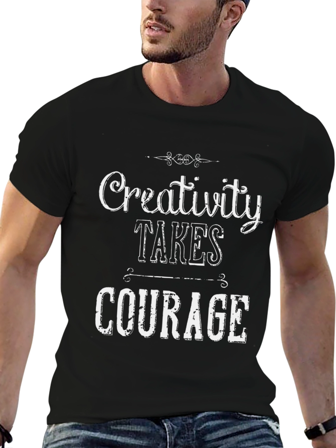 Creativity Takes Courage Black Graphic Tee