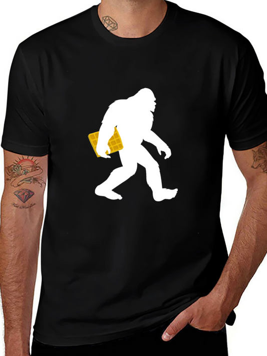Bigfoot Waffle T-Shirt - Novelty Graphic Tee