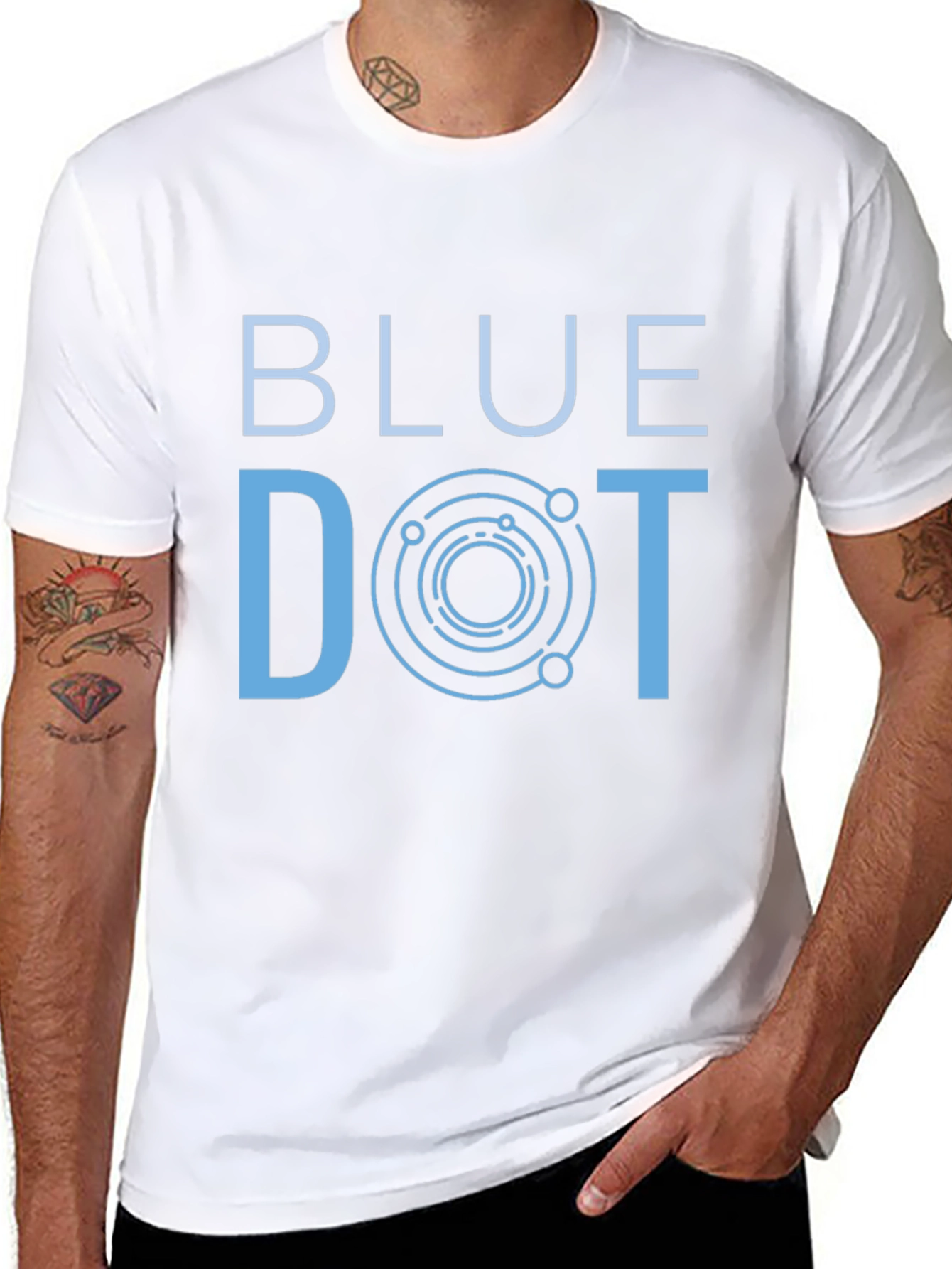 Blue Dot Graphic T-Shirt - Space Theme