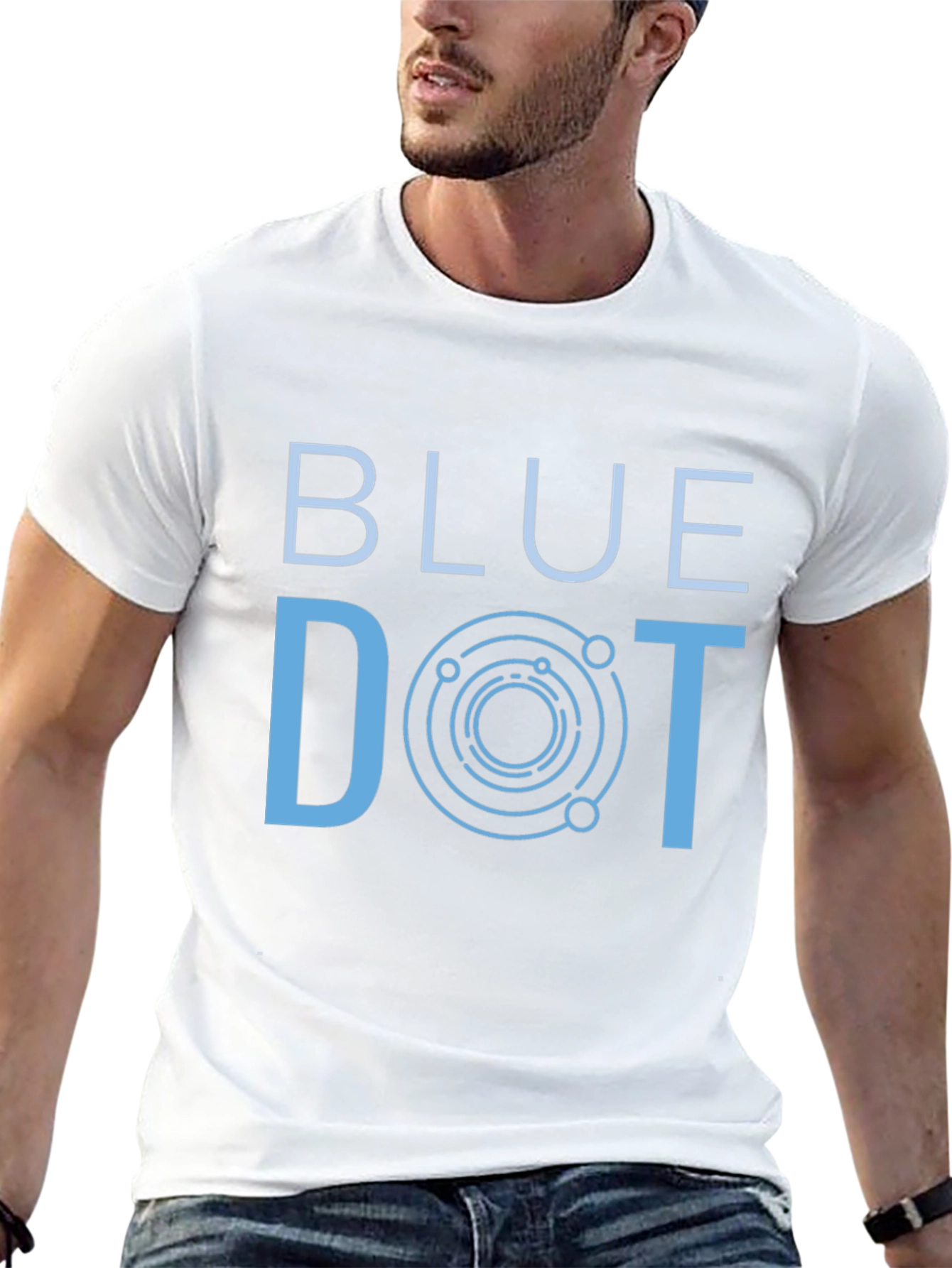 Blue Dot Graphic T-Shirt - Space Theme