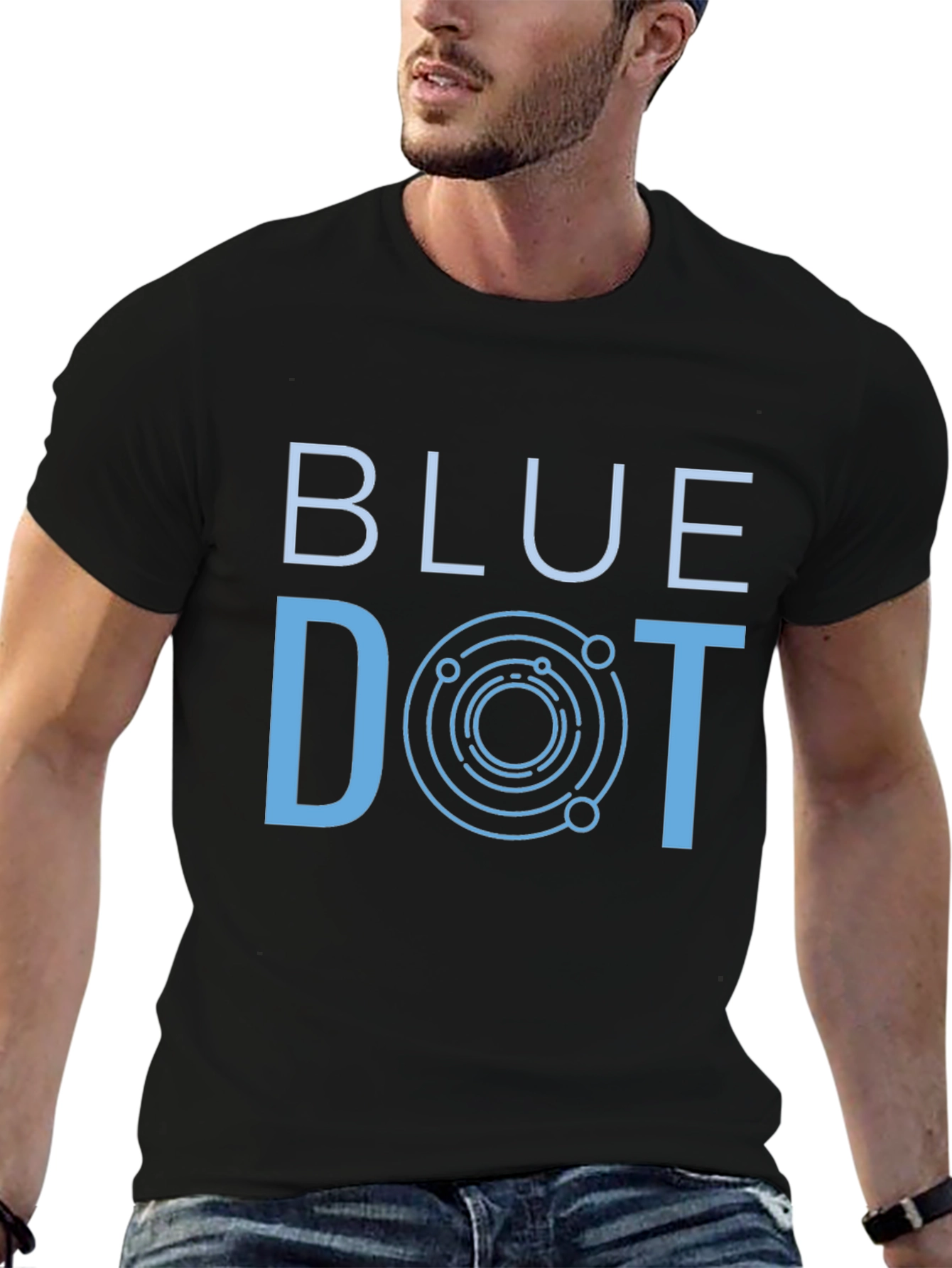 Blue Dot Graphic T-Shirt - Space Theme