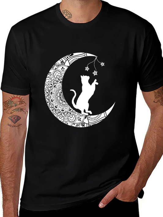 Cat on the Moon Graphic Tee