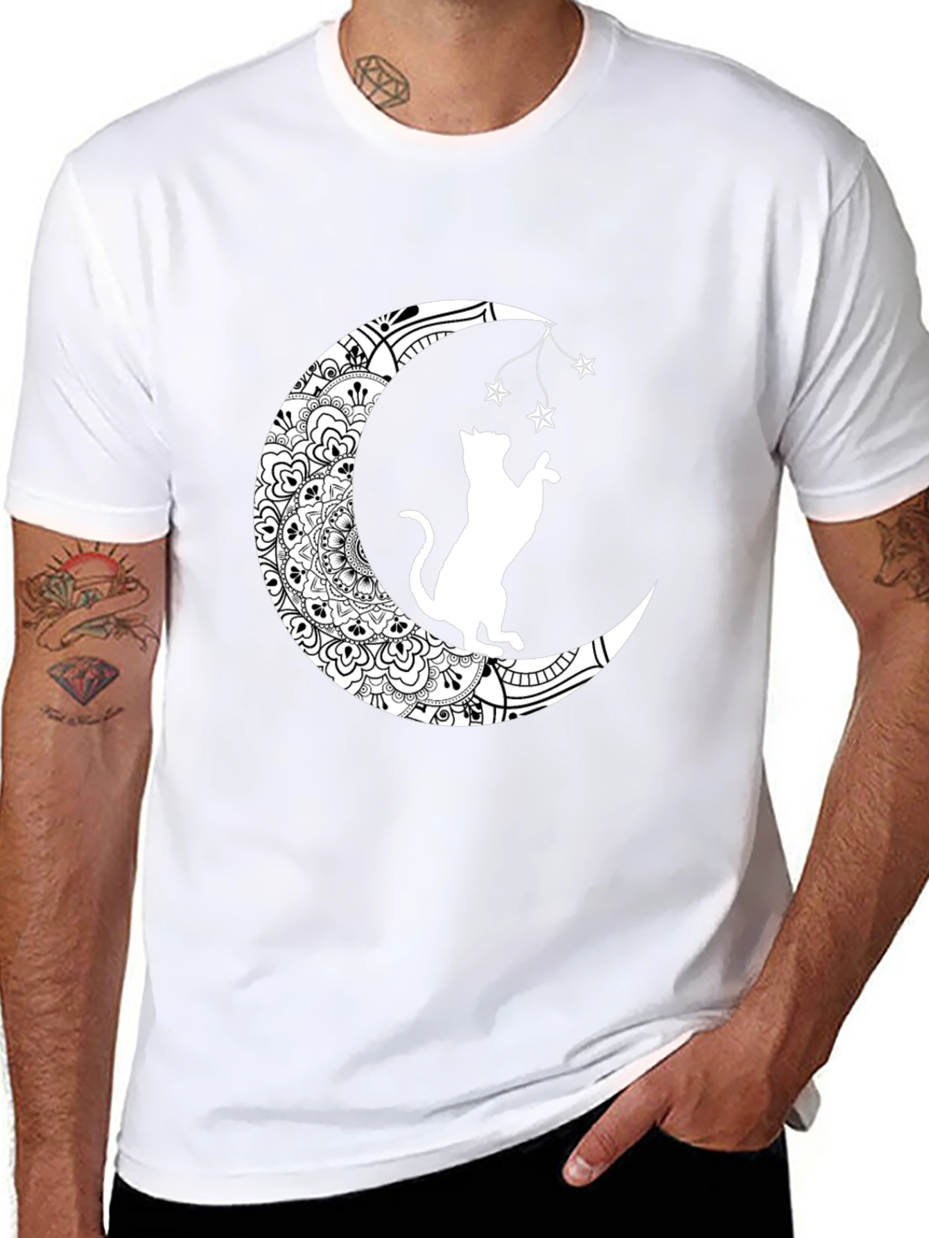 Cat on the Moon Graphic Tee
